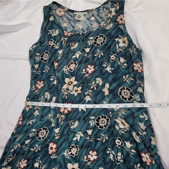 VINTAGE 90s‎ grunge floral mini dress corset tie up back sleeveless S - Picture 7 of 8